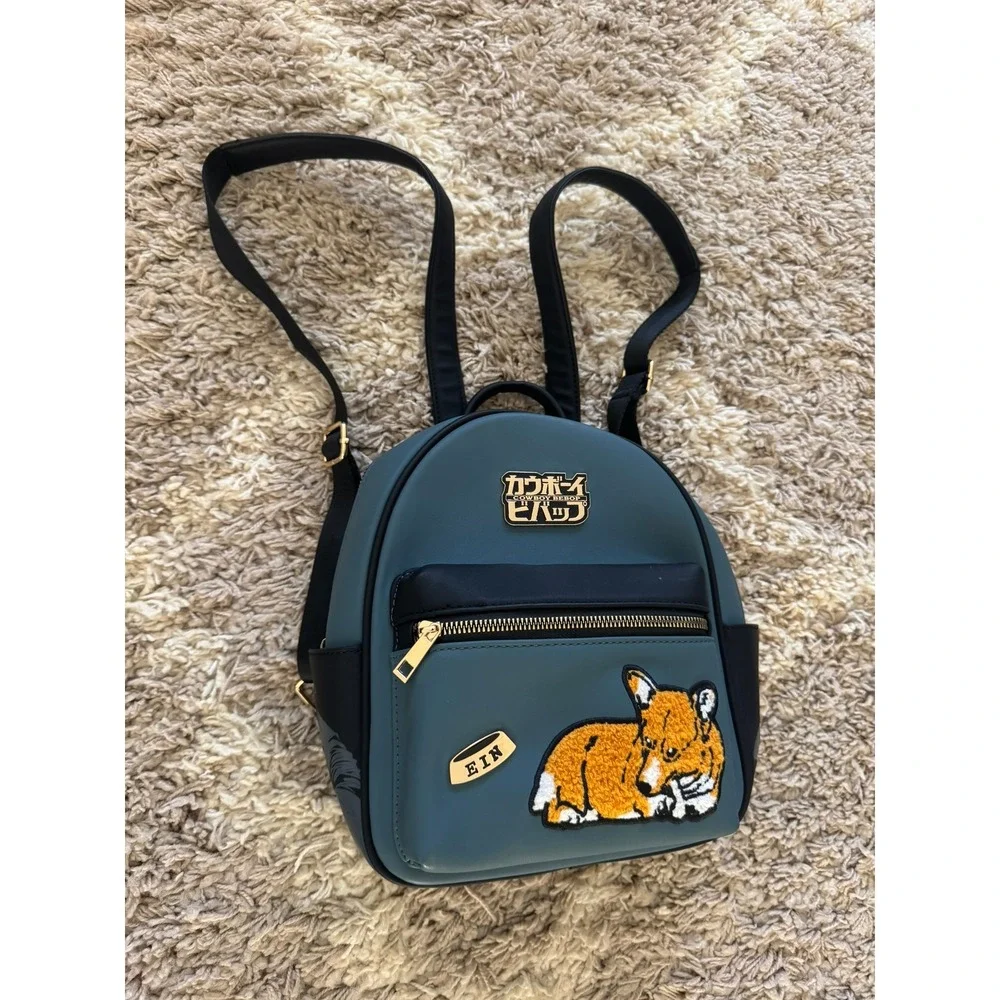 Cowboy Bebop Official Ein Corgi Mini Backpack Blue Spike Spiegel Ed Anime Bag